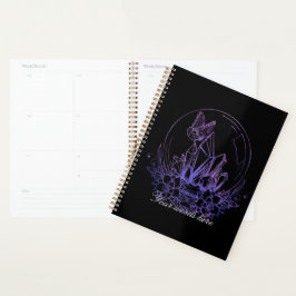 Creëer Uw Eigen Paarse Kristallen Bal & Bloemen Planner