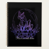 Creëer Uw Eigen Paarse Kristallen Bal & Bloemen Planner (Voorkant)