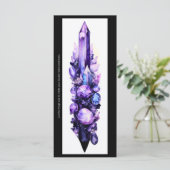 Creëer Uw Eigen Paarse Kristallen Bladwijzer Kaart (Staand voorkant)