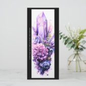 Creëer Uw eigen Paarse Kristallen & Bloemen Bladwi (Staand voorkant)