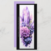 Creëer Uw eigen Paarse Kristallen & Bloemen Bladwi (Voorkant / Achterkant)