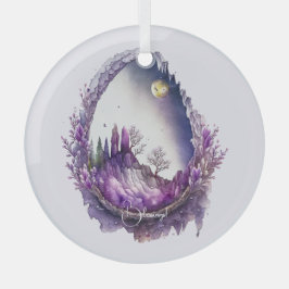 Creëer Uw Eigen Paarse Landschapsgeode Glas Ornament