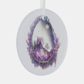 Creëer Uw Eigen Paarse Landschapsgeode Glas Ornament (Voorkant Rechts)