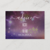 Creëer Uw eigen Paarse Lights Bokeh Advieskaart (Voorkant)