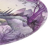 Creëer Uw eigen Paarse magische kasteellandschap Snijplank (Hoek)