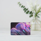 Creëer uw eigen Paarse make-up borstels Visitekaartje (Staand voorkant)