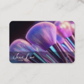 Creëer uw eigen Paarse make-up borstels Visitekaartje (Voorkant)