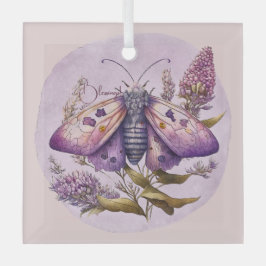 Creëer Uw eigen Paarse mot & Wildflower Glas Ornament