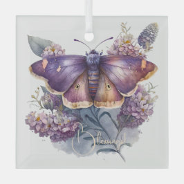 Creëer Uw eigen Paarse mot & Wildflower Glas Ornament