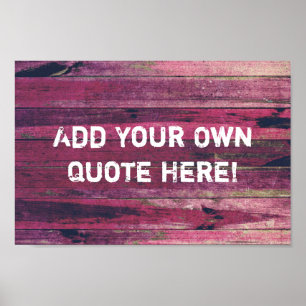 Creëer Uw eigen Paarse  Poster van het Rood van he