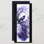 Creëer Uw Eigen Paarse Raven Bladwijzer Kaart (Voorkant / Achterkant)