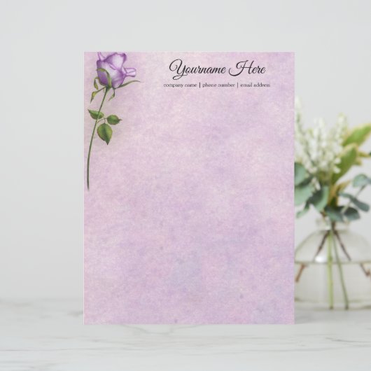 Creëer Uw eigen Paarse Roos (Staand voorkant)