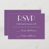 Creëer Uw eigen Paarse RSVP (Voorkant / Achterkant)