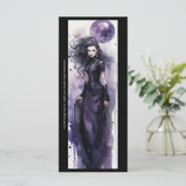 Creëer Uw eigen Paarse Sorceress Bladwijzer Kaart (Staand voorkant)