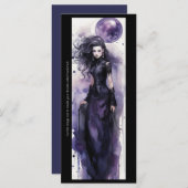 Creëer Uw eigen Paarse Sorceress Bladwijzer Kaart (Voorkant / Achterkant)