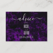 Creëer uw eigen Paarse zwarte gotische textuur Advieskaart (Voorkant)