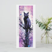 Creëer Uw eigen Paarse Zwarte Kat Magic Bladwijzer (Staand voorkant)