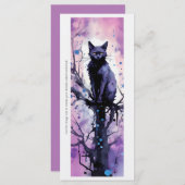 Creëer Uw eigen Paarse Zwarte Kat Magic Bladwijzer (Voorkant / Achterkant)
