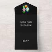 Creëer Uw eigen Paasfeest RSVP Black All In One Uitnodiging (Binnen)