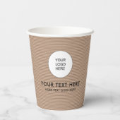 Creëer Uw Eigen Papercup Logo Koffiekleur Papieren Bekers (Achterkant)