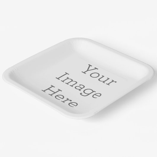 Papieren bordjes, 22,9 cm Vierkant papieren bordje (Gebogen)