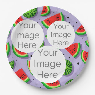 creëer uw eigen papieren foto tekst watermeloen bordje