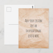 Creëer Uw eigen  papieren Motivatie quote Briefkaart (Voorkant / Achterkant)