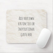 Creëer Uw eigen  papieren Motivatie quote Muismat (Met muis)