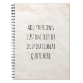 Creëer Uw eigen papieren Motivatie quote Notitieboek (Voorkant)
