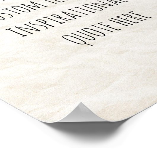 Creëer Uw eigen  papieren Motivatie quote Poster (Hoek)