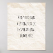 Creëer Uw eigen  papieren Motivatie quote Poster (Voorkant)