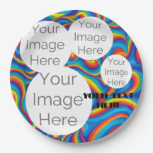 creëer uw eigen papieren tekst sjabloon regenboog 