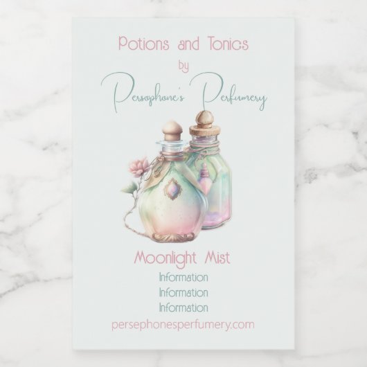 Creëer uw eigen parfumflesjes wijn etiket (Enkel label)