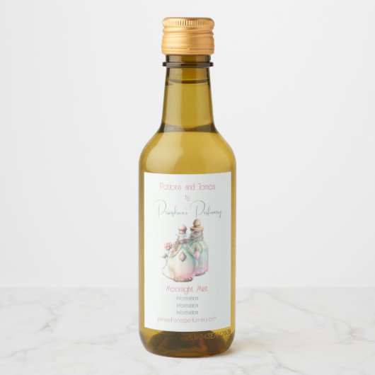 Creëer uw eigen parfumflesjes wijn etiket (Voorkant)