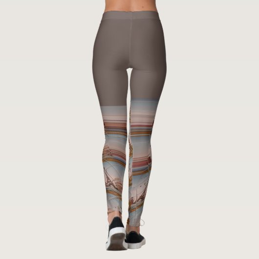 Creëer uw eigen Paris Eiffel Tower Height Tights Leggings (Achterkant)