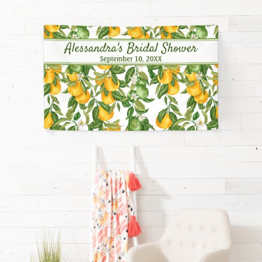 Creëer Uw eigen partijbanner Lemon-achtergrond Spandoek (Insitu)