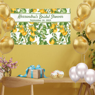 Creëer Uw eigen partijbanner Lemon-achtergrond Spandoek