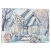 Creëer uw eigen pastel kerst bruiloft groot cadeauzakje (Achterkant)