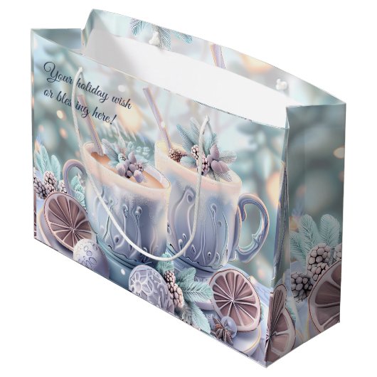 Creëer uw eigen pastel kerst hete cider groot cadeauzakje (Achterkant Gekanteld)