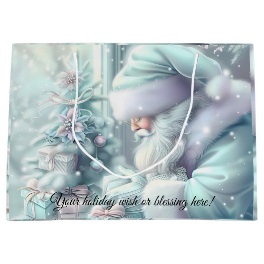 Creëer Uw eigen pastel Kerstman & kerstboom Groot Cadeauzakje (Voorkant)