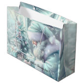 Creëer Uw eigen pastel Kerstman & kerstboom Groot Cadeauzakje (Voorkant Gekanteld)