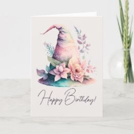 Creëer uw eigen pastel regenboog heks Pet Rozen Feestdagen Kaart