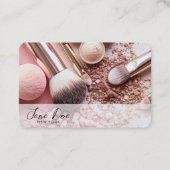 Creëer uw eigen pastel roze make-up borstels visitekaartje (Voorkant)