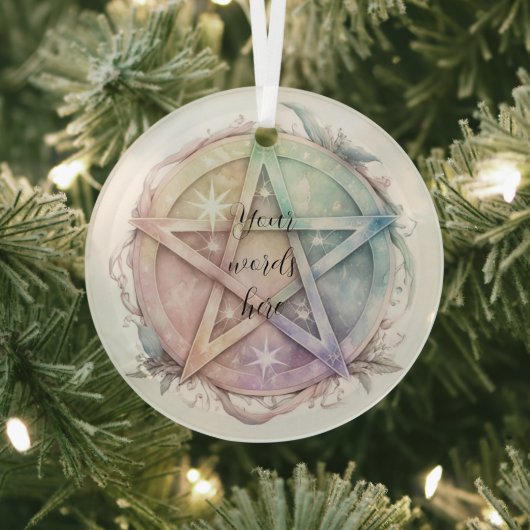 Creëer Uw Eigen Pastel Sterrenboog Pentacle Glas Ornament (Insitu)