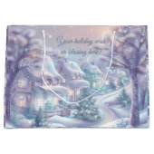 Creëer uw eigen pastelkerstdorp groot cadeauzakje (Voorkant)