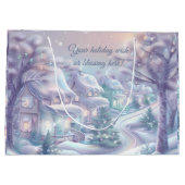 Creëer uw eigen pastelkerstdorp groot cadeauzakje (Achterkant)