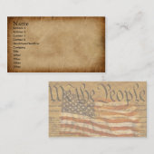 Creëer uw eigen patriot met profielkaart visitekaartje (Voorkant / Achterkant)