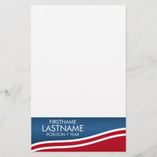 Creëer Uw eigen patriottische Campagne Gear Briefpapier (Voorkant)