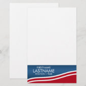 Creëer Uw eigen patriottische Campagne Gear Briefpapier (Voorkant / Achterkant)