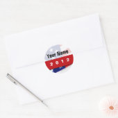 Creëer Uw eigen patriottische politieke koopwaar Ronde Sticker (Envelop)